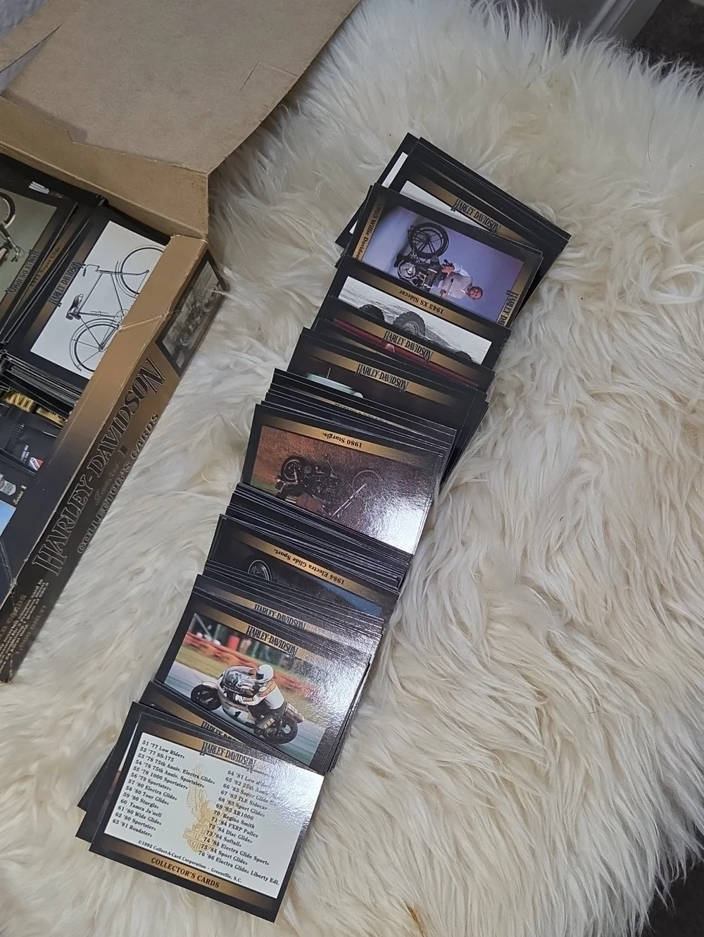 1992 Harley Davidson Series 1 Trading Cards 360 Card Lot Complete 1-100 Set Box